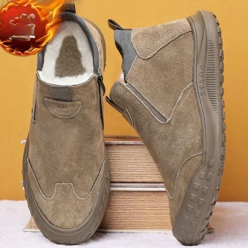Men Shoes Loafers - Winter Men's Shoes Plush Warm Cotton