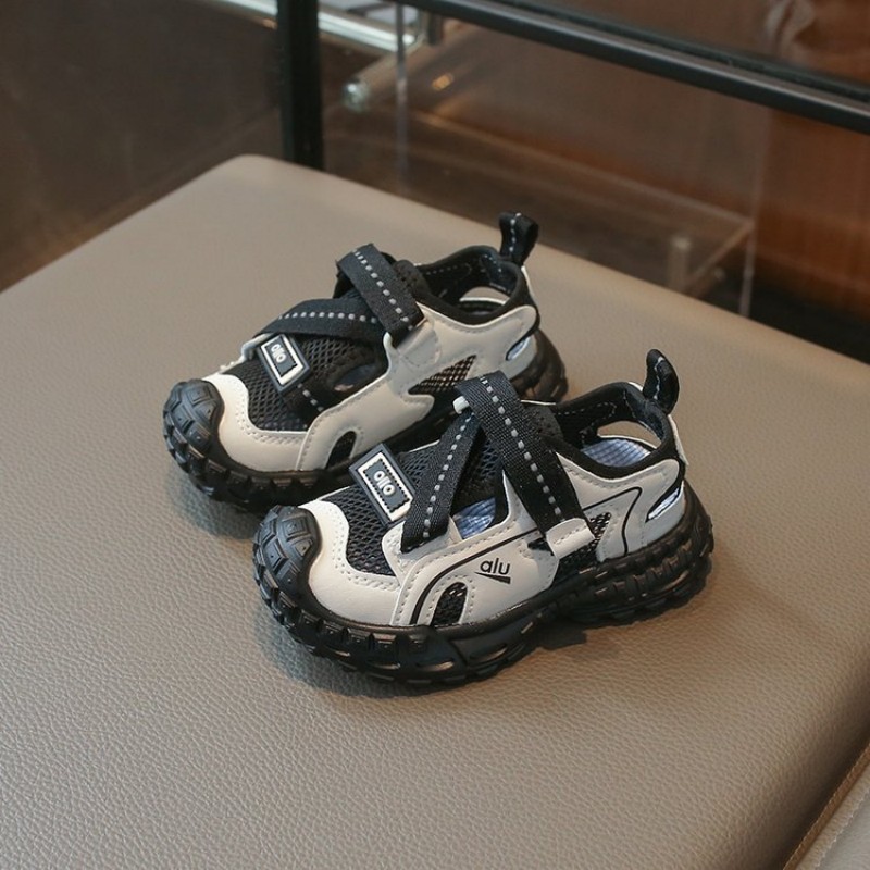 Velcro Strap Sandal - Toddler Kids Breathable Mesh Closed Toe