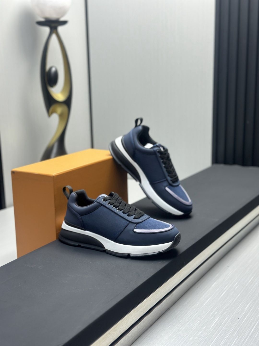 Men'S Shoes Navy Blue - Navy Blue Retro Unisex Casual Skate