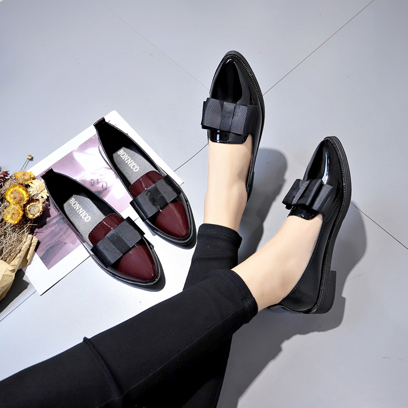 Black/ Wine Red Patent Leather - огляд і ціна Dress Shoe Pointed