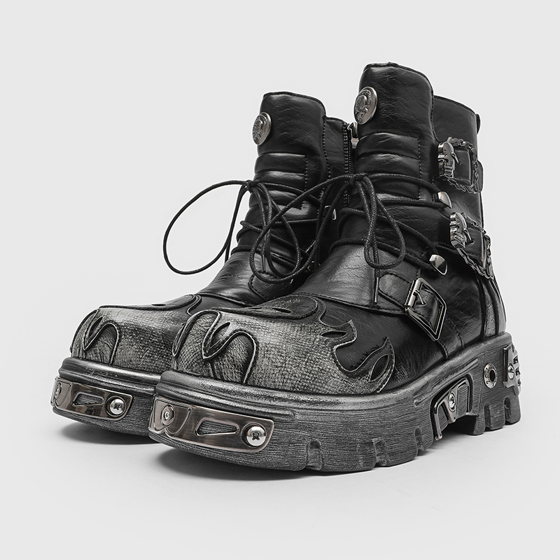 Punk Style Retro Cool Skull Fl - огляд і ціна Men'S Shoes Height Increase