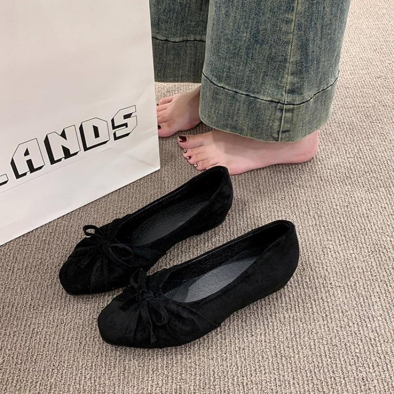 Women Square Toe Suede Ballet  - огляд і ціна Dress Shoe Pointed