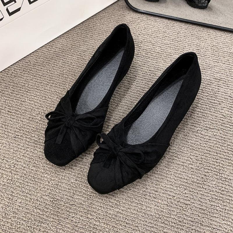 Women Square Toe Suede Ballet  - огляд і ціна Dress Shoe Pointed