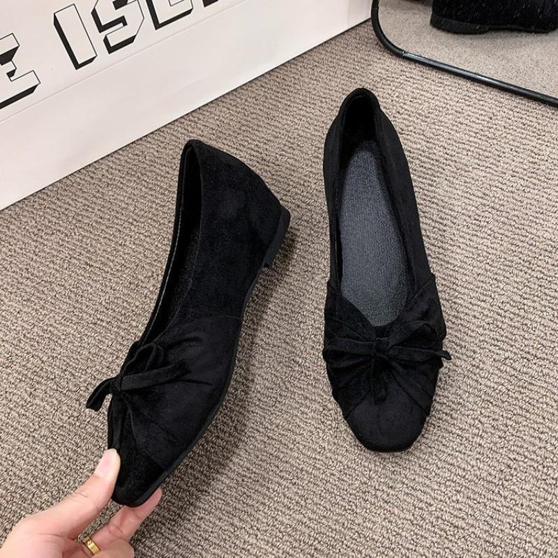 Women Square Toe Suede Ballet  - огляд і ціна Dress Shoe Pointed