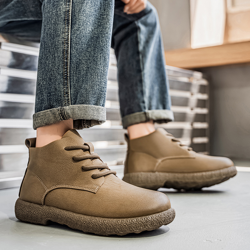 Men Ankle Boots Brown Short Bo - огляд і ціна Men Shoes Trends