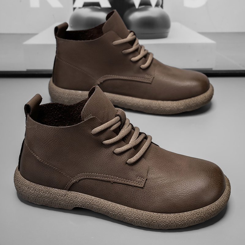 Men Ankle Boots Brown Short Bo - огляд і ціна Men Shoes Trends
