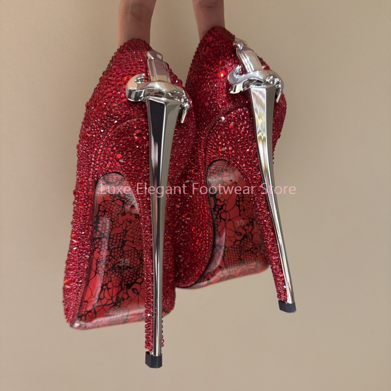 Gold Shiny Crystal Sword Shape - огляд і ціна Dress Shoe Pointed