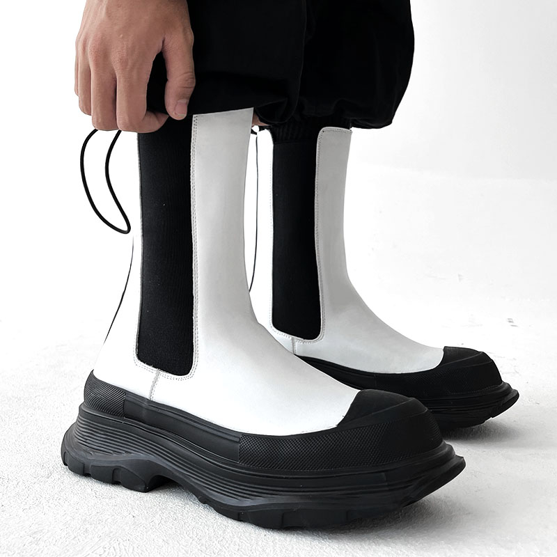 mens fashion punk stage high c - огляд і ціна Men'S Shoes Black And White