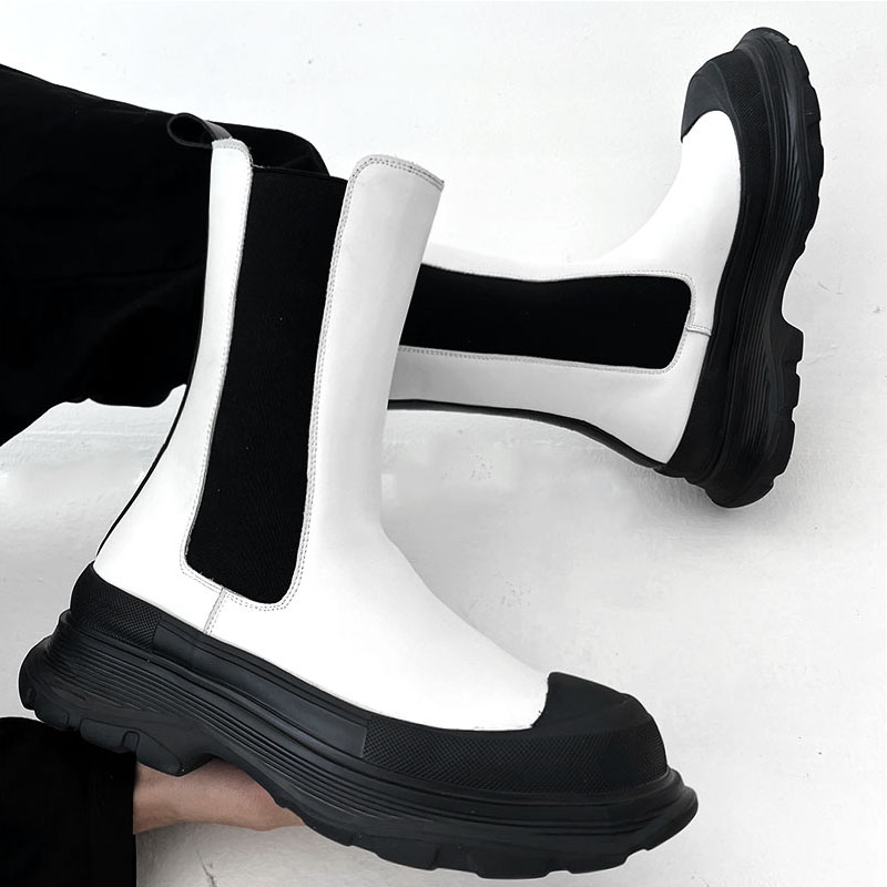 mens fashion punk stage high c - огляд і ціна Men'S Shoes Black And White