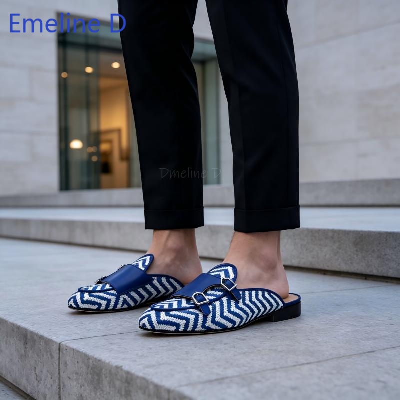 Woven Textile Backless Loafer  - огляд і ціна Men Shoes Loafers