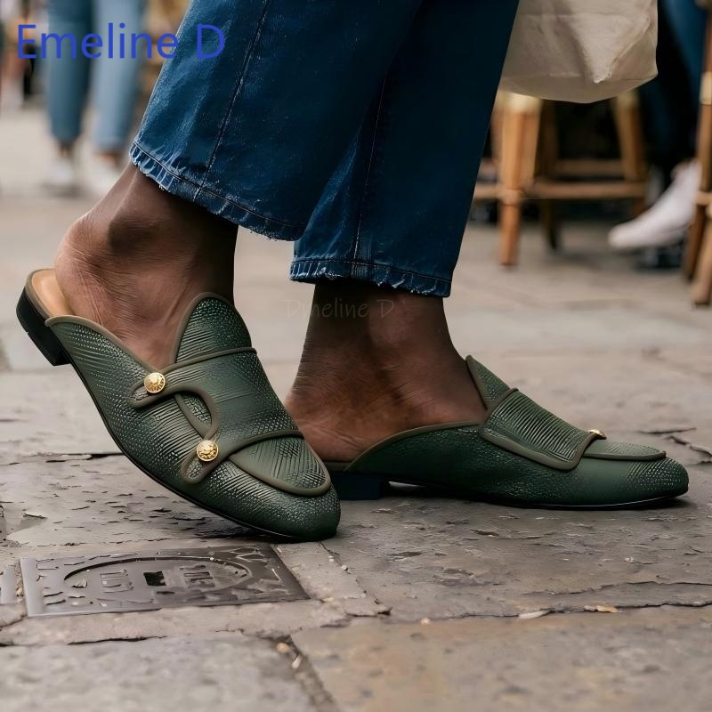 Woven Textile Backless Loafer  - огляд і ціна Men Shoes Loafers