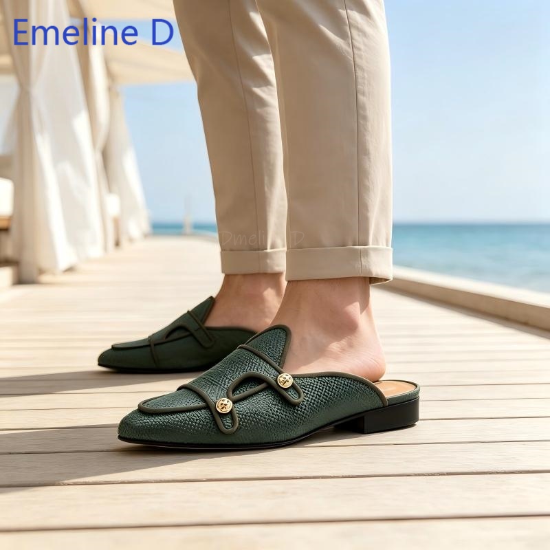 Woven Textile Backless Loafer  - огляд і ціна Men Shoes Loafers