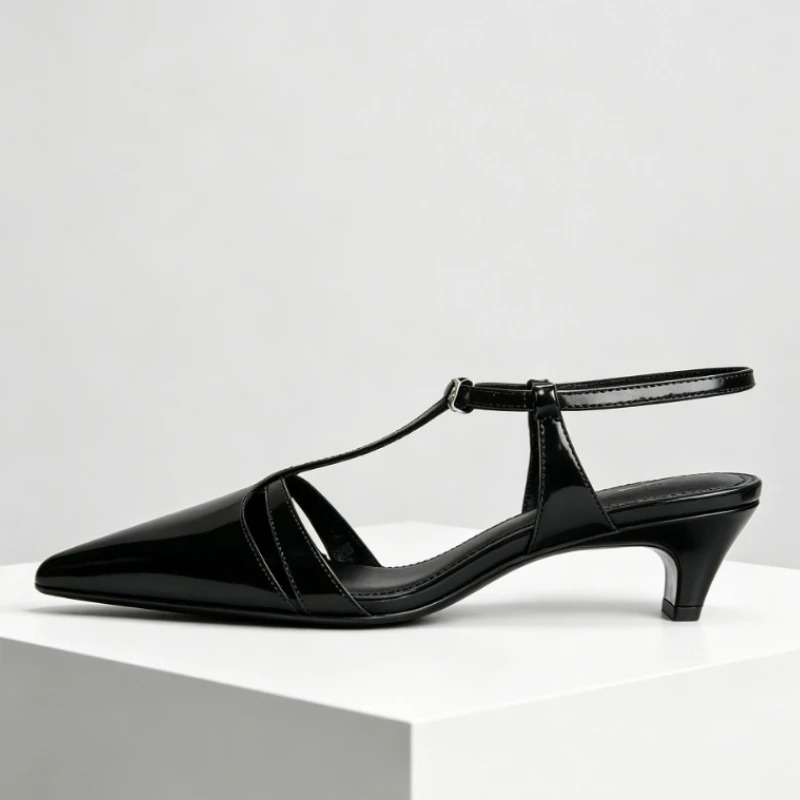 Patent Leather Kitten Heel Wom - огляд і ціна Dress Shoe Pointed
