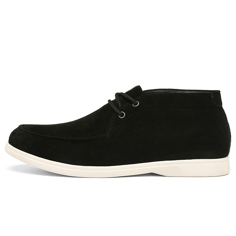 Classic British Style Suede Le - огляд і ціна Men'S Shoes Black And White