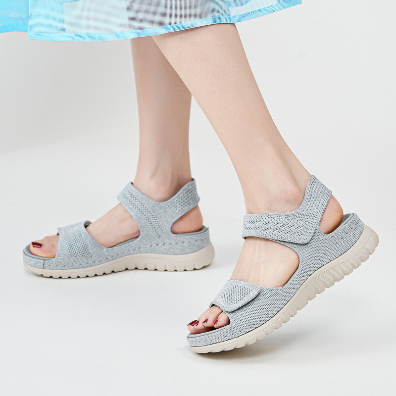Ladies Knit Mesh Platform Spor - огляд і ціна Velcro Strap Sandal