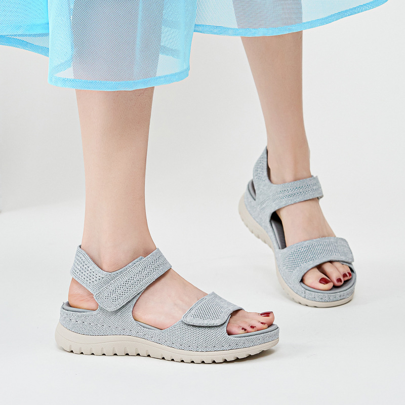 Ladies Knit Mesh Platform Spor - огляд і ціна Velcro Strap Sandal