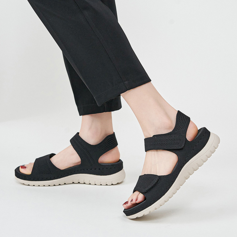 Ladies Knit Mesh Platform Spor - огляд і ціна Velcro Strap Sandal